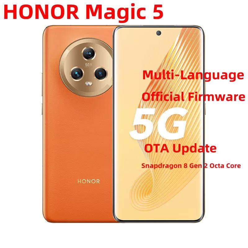 Honor Magic 5G Ʈ, ȵ̵ 13, 6.73 ġ, Snapdragon 8 Gen 2 Ÿھ, 5100mAh, 66W, 54MP, ĸ ī޶ 3 , NFC, ǰ